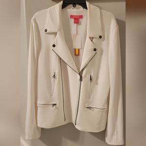 New Catherine Winter White Motorcycle Style Coat / Jacket Size XL